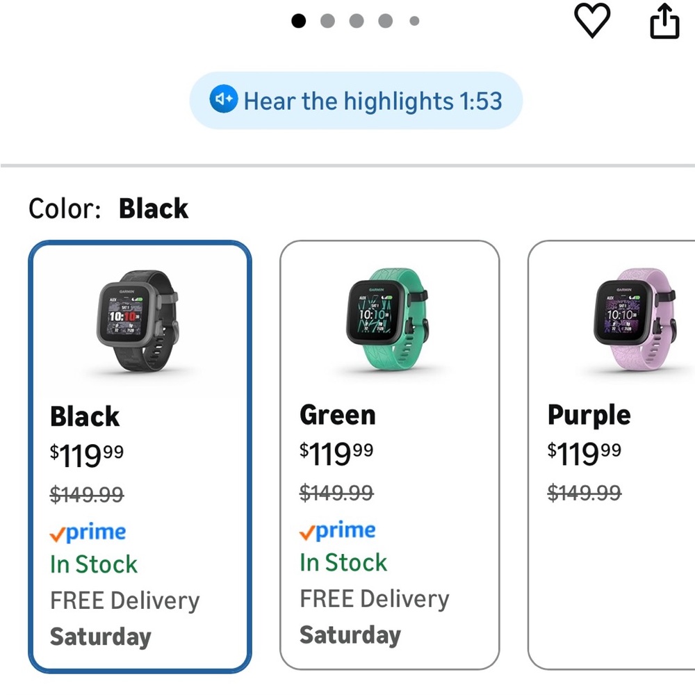 Garmin Gray and Black Smartwatch - Picture 3 of 5